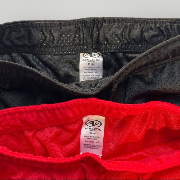 Lot/2 Athletic Works Shorts Black/Red - Picture 4 of 9